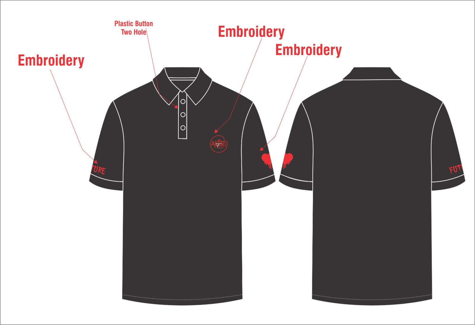 Artsti polo t-shirt